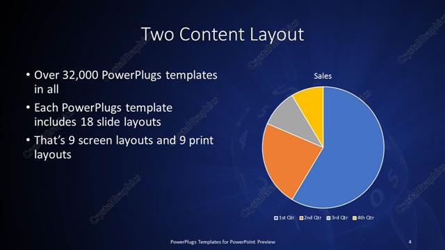 Two Content presentation slide layout