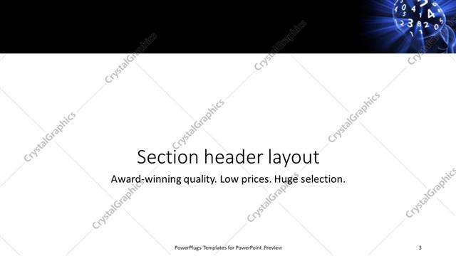 Section Header presentation slide layout