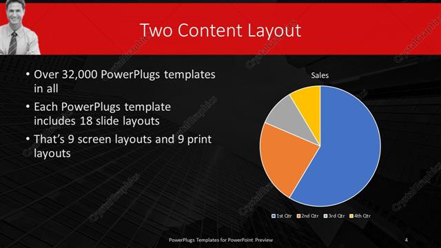 Two Content presentation slide layout