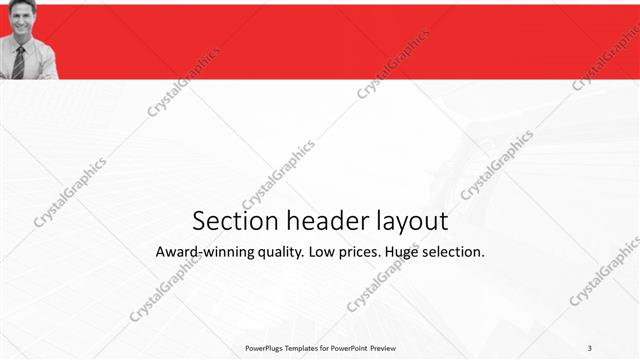 Section Header presentation slide layout