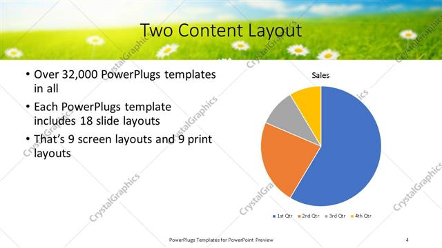 Two Content presentation slide layout