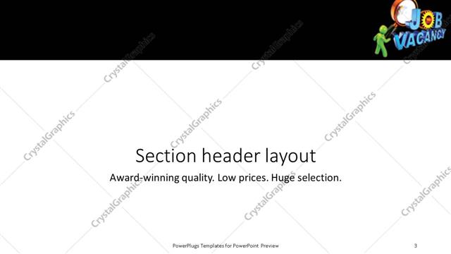 Section Header presentation slide layout