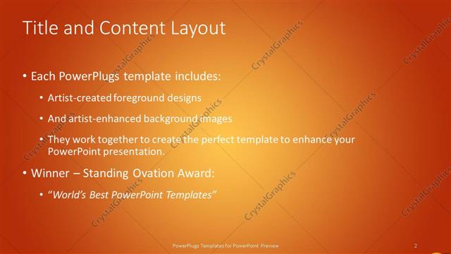 Title and Content presentation slide layout