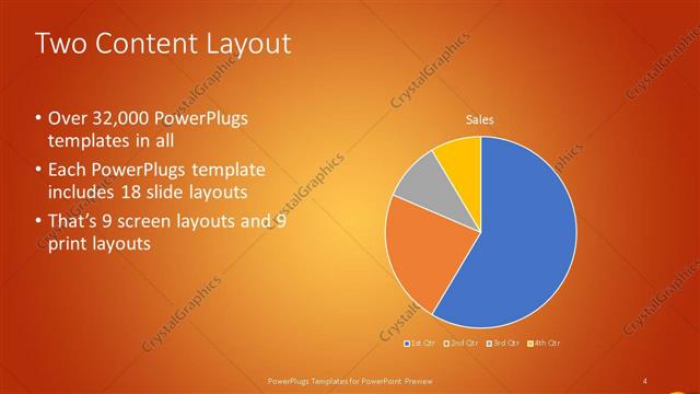 Two Content presentation slide layout