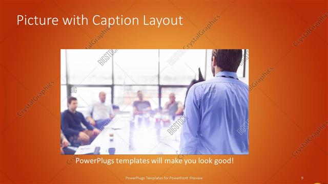 Picture with Caption presentation slide layout
