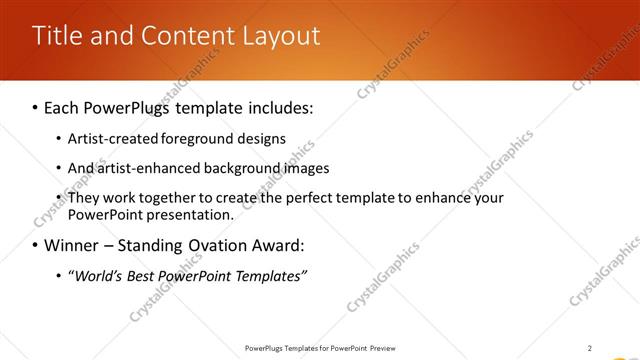 Title and Content presentation slide layout