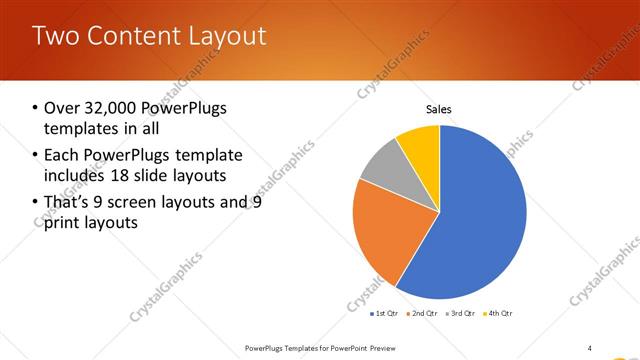 Two Content presentation slide layout