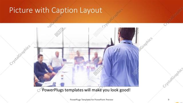 Picture with Caption presentation slide layout