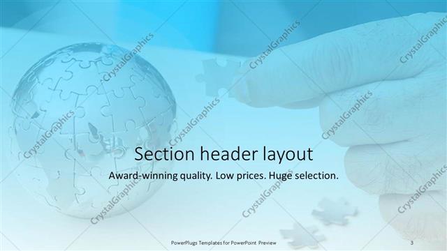 Section Header presentation slide layout