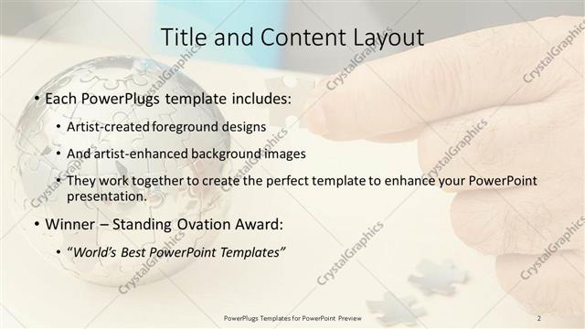 Title and Content presentation slide layout