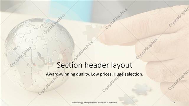 Section Header presentation slide layout