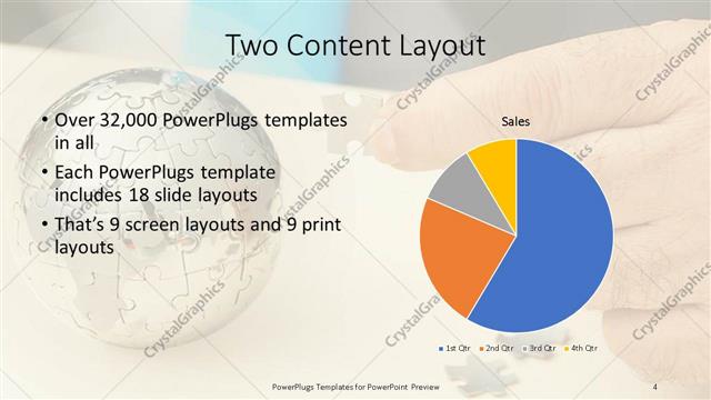 Two Content presentation slide layout