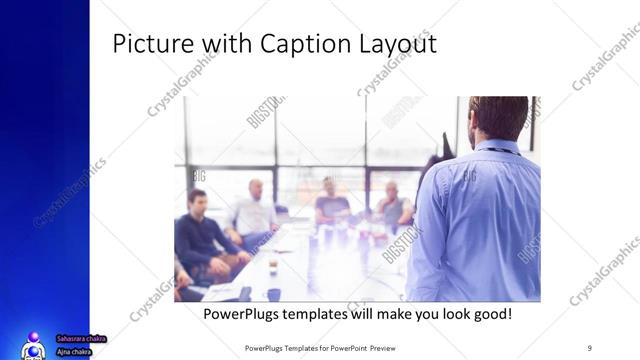 Picture with Caption presentation slide layout