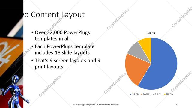 Two Content presentation slide layout