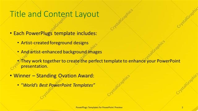 Title and Content presentation slide layout