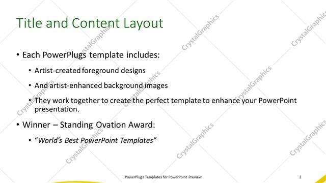 Title and Content presentation slide layout