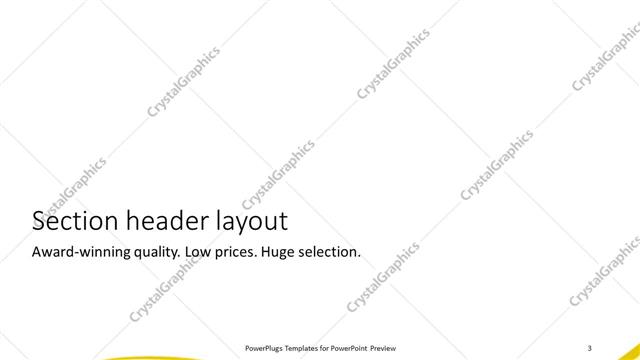 Section Header presentation slide layout