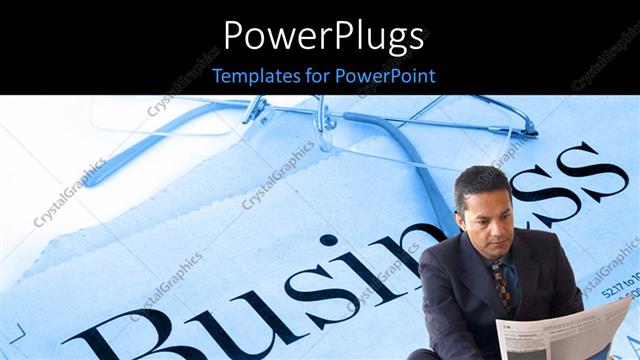  Presentation with news paper - A person with a newspaper and a place for text