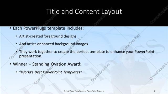 Title and Content presentation slide layout