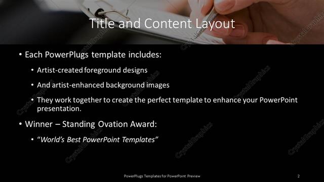 Title and Content presentation slide layout