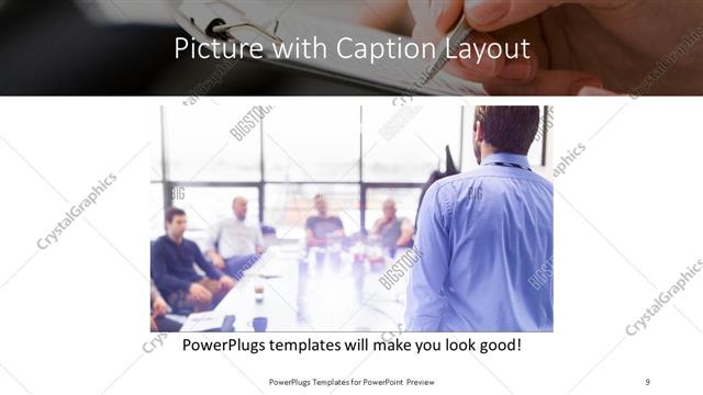 Picture with Caption presentation slide layout