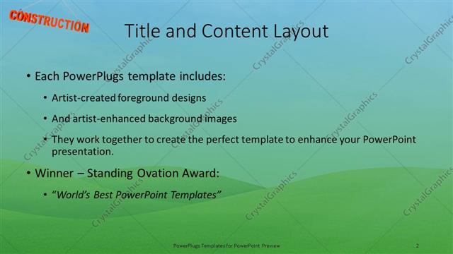 Title and Content presentation slide layout