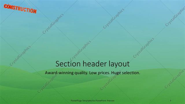 Section Header presentation slide layout