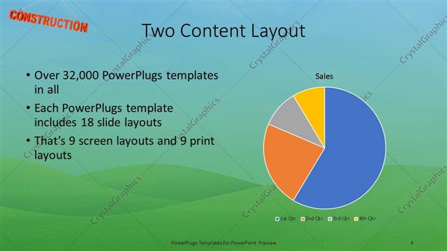 Two Content presentation slide layout