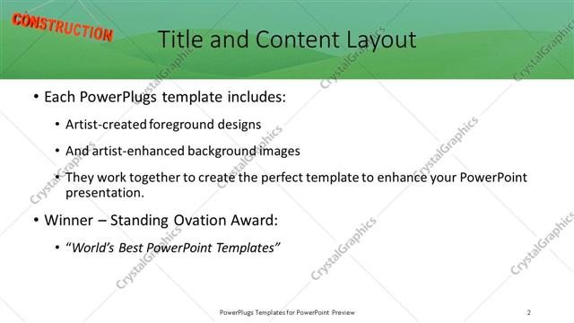 Title and Content presentation slide layout