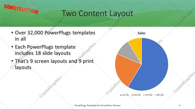 Two Content presentation slide layout