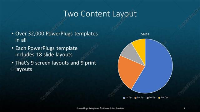 Two Content presentation slide layout