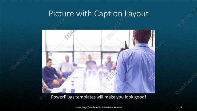 Picture with Caption presentation slide layout