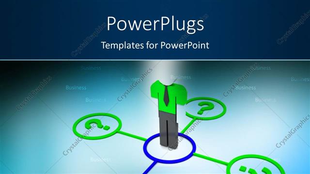 Presentation with money - A person with a number of signs and bluish background