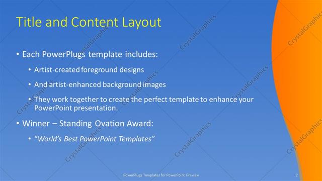 Title and Content presentation slide layout