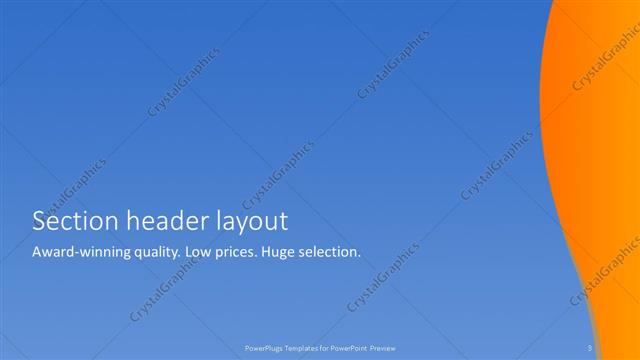 Section Header presentation slide layout