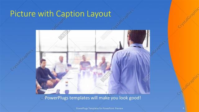 Picture with Caption presentation slide layout