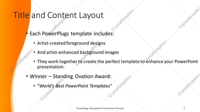 Title and Content presentation slide layout