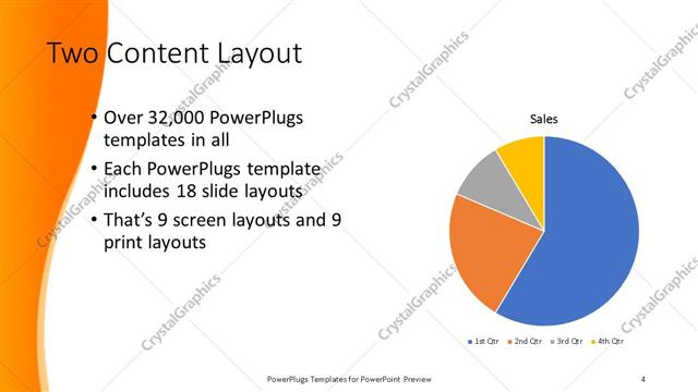 Two Content presentation slide layout
