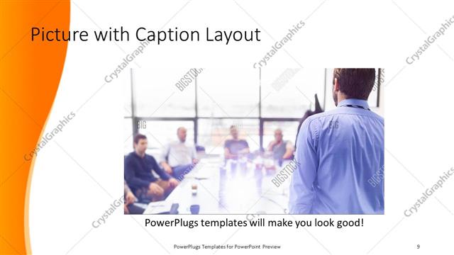 Picture with Caption presentation slide layout