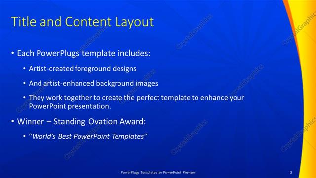 Title and Content presentation slide layout