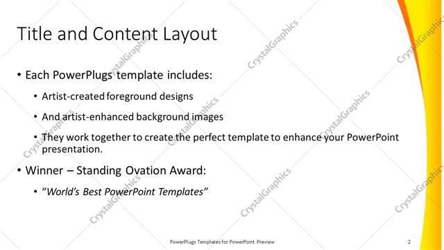 Title and Content presentation slide layout