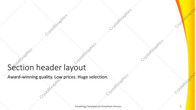 Section Header presentation slide layout