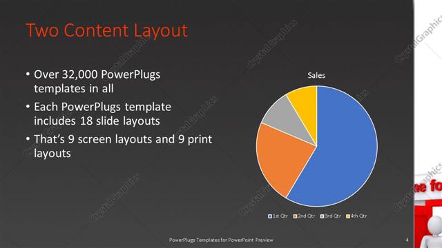 Two Content presentation slide layout