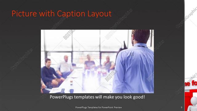 Picture with Caption presentation slide layout