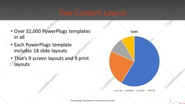 Two Content presentation slide layout