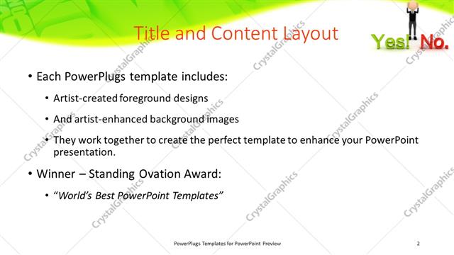 Title and Content presentation slide layout