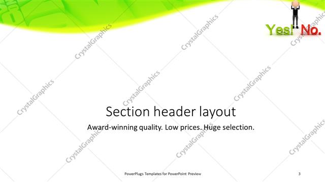 Section Header presentation slide layout