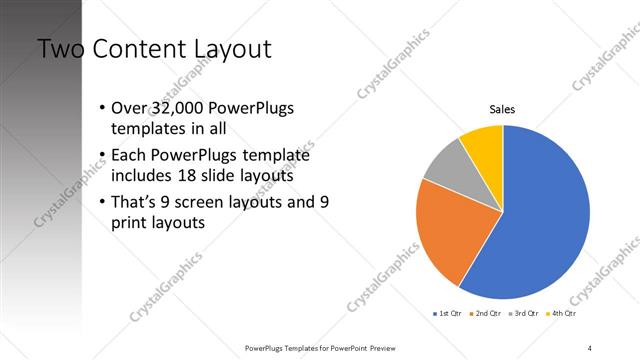 Two Content presentation slide layout