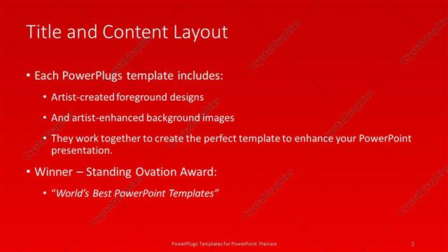 Title and Content presentation slide layout
