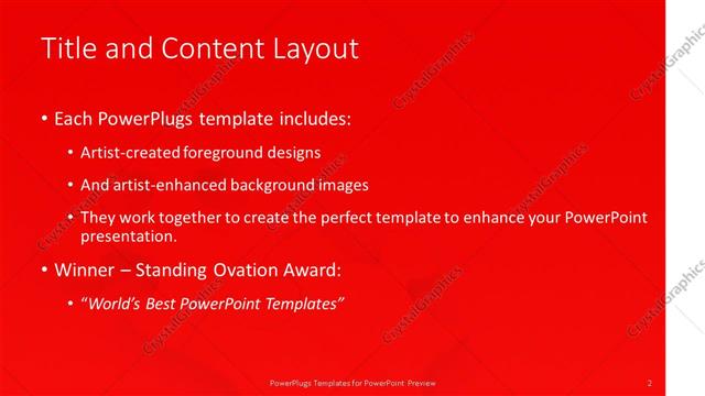 Title and Content presentation slide layout